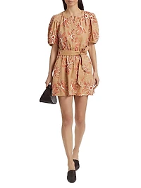 Selby Floral Tie-Waist Minidress