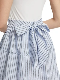 Moxie Crystal-Embellished Striped Minidress