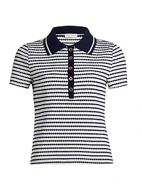 Simone Striped Knit Short-Sleeve Top