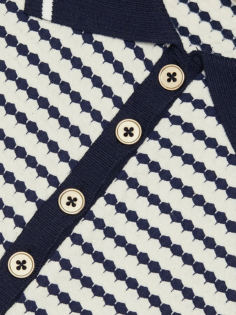 Simone Striped Knit Short-Sleeve Top