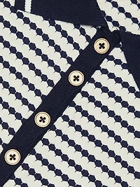 Simone Striped Knit Short-Sleeve Top