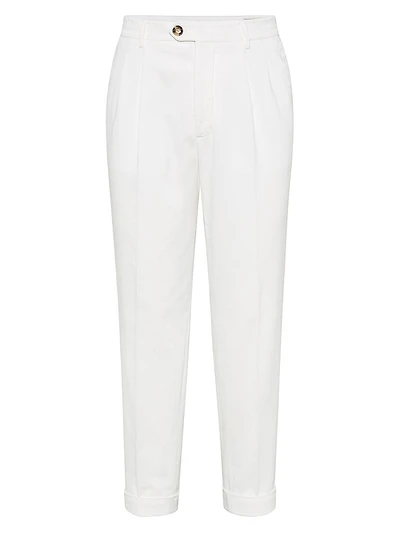 Garment Dyed Leisure Fit Trousers Cotton Narrow Wale Corduroy