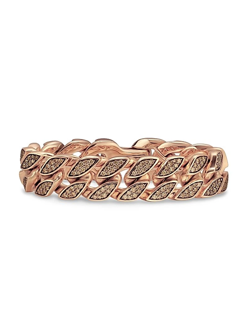 Curb Chain Bracelet in 18K Rose Gold