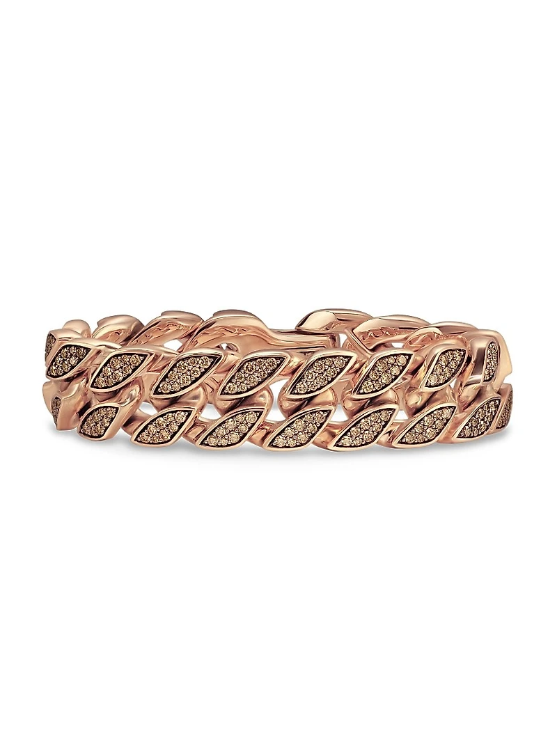 Curb Chain Bracelet 18K Rose Gold