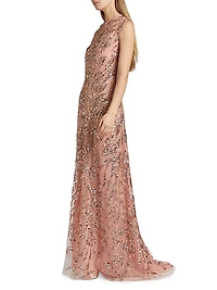 Enchanting Spring Embellished Tulle Gown