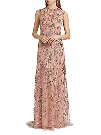 Enchanting Spring Embellished Tulle Gown