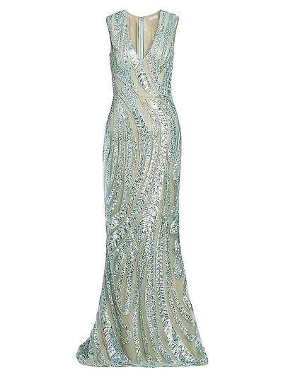 Enchanting Spring Sequin-Embroidered Gown
