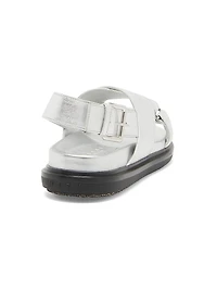 Fussbett Metallic Leather Crisscross Sandals