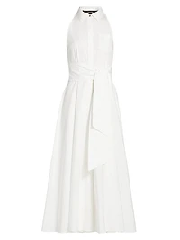 Chelsea Stretch-Cotton Sleeveless Midi-Shirtdress