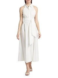 Chelsea Stretch-Cotton Sleeveless Midi-Shirtdress