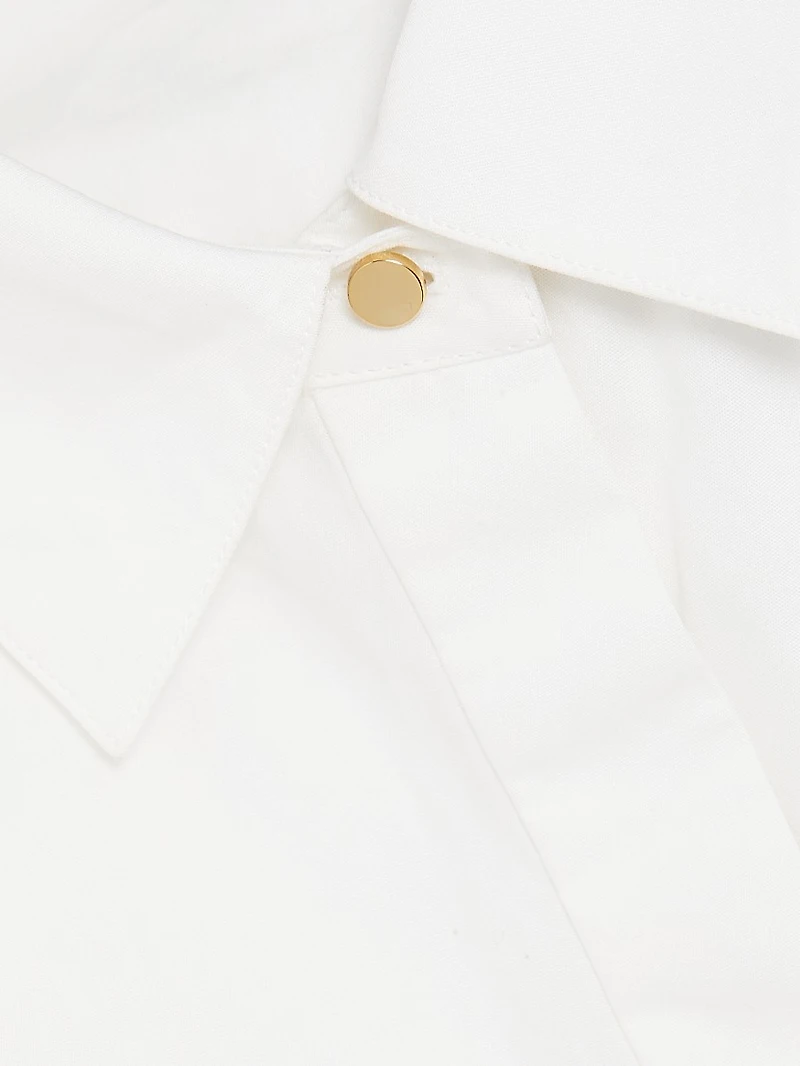 Chelsea Stretch-Cotton Sleeveless Midi-Shirtdress