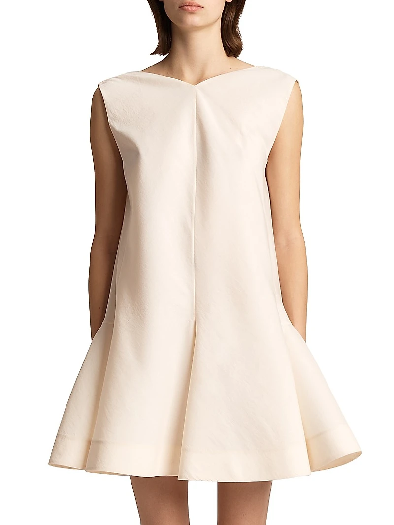 Mel Silk-Cotton Fit & Flare Minidress