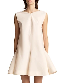 Mel Silk-Cotton Fit & Flare Minidress