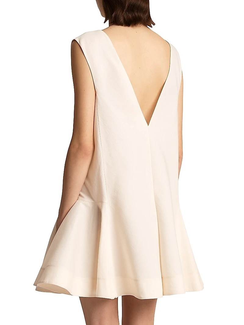 Mel Silk-Cotton Fit & Flare Minidress