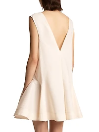 Mel Silk-Cotton Fit & Flare Minidress