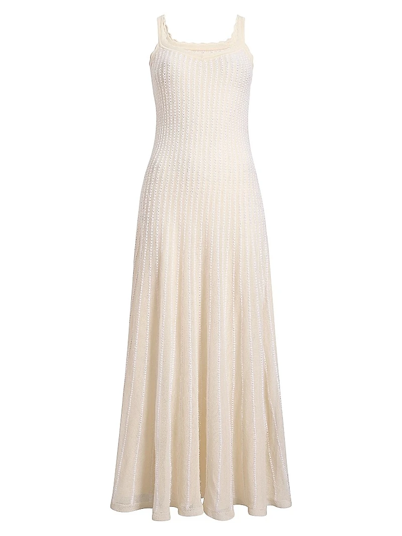 Thora 2-Piece Cotton-Blend Knit Maxi Dress & Capelet Set