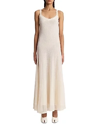 Thora 2-Piece Cotton-Blend Knit Maxi Dress & Capelet Set