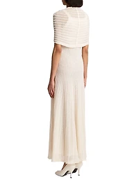 Thora 2-Piece Cotton-Blend Knit Maxi Dress & Capelet Set