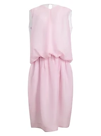 Noah Gathered Silk Organza Sleeveless Midi-Dress