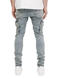 Stretch Cotton Cargo Skinny Jeans