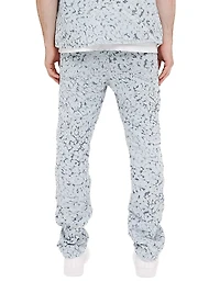 Leopard Jacquard Straight Jeans