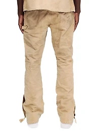Cotton Side-Snap Carpenter Flare Jeans