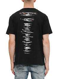 Distressed Logo Graphic Cotton Jersey T-Shirt