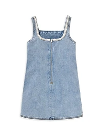 Little Girl's & Denim Sleeveless Dress