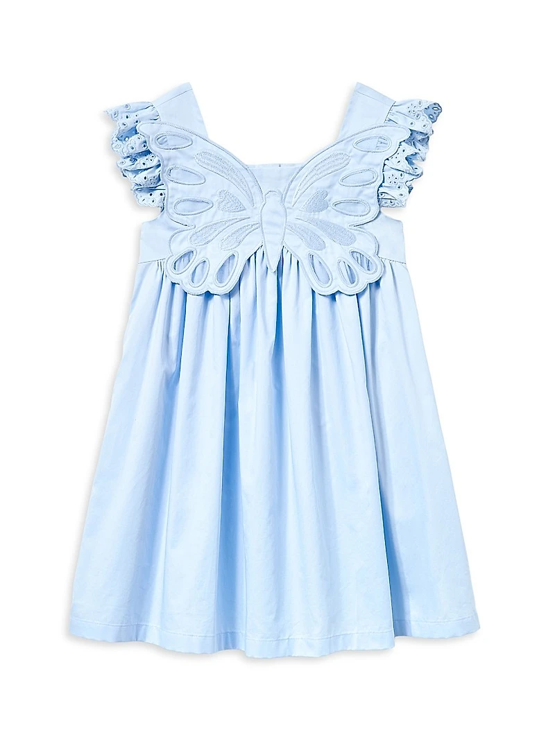 Little Girl's & Girl's Cotton Butterfly Dress