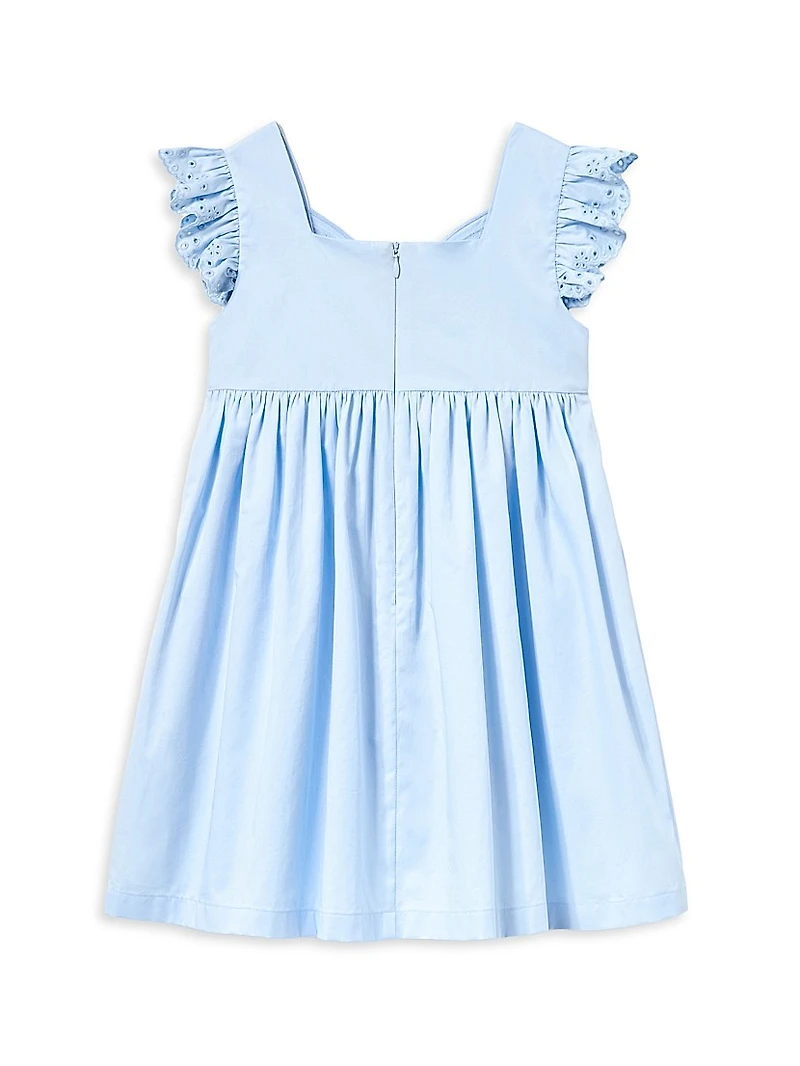 Little Girl's & Girl's Cotton Butterfly Dress