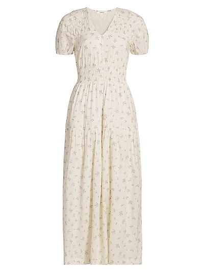 Ellery Floral Tiered Cotton-Blend Dress