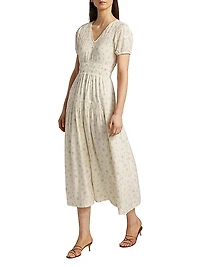 Ellery Floral Tiered Cotton-Blend Dress