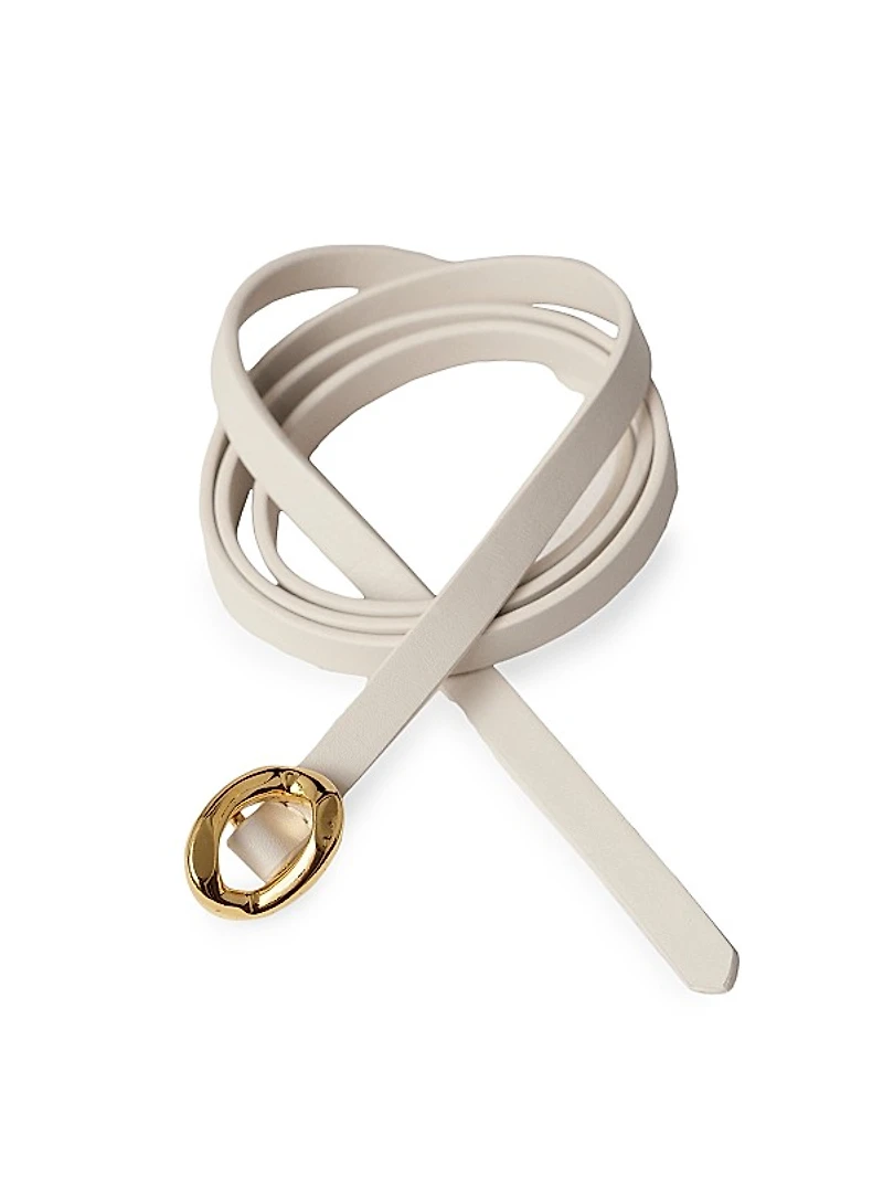 Orbite Thin Smooth Leather Belt