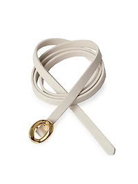 Orbite Thin Smooth Leather Belt