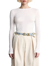 Revenge Suede Ring & Grommet Belt