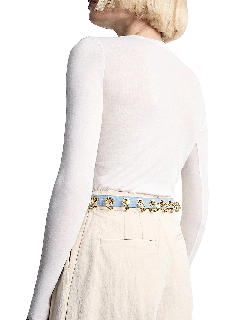 Revenge Suede Ring & Grommet Belt