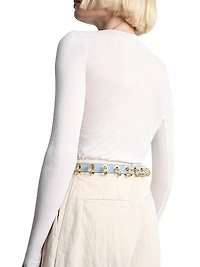 Revenge Suede Ring & Grommet Belt