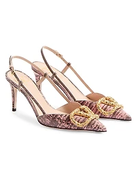 VLogo Signature Slingback Pumps 80MM