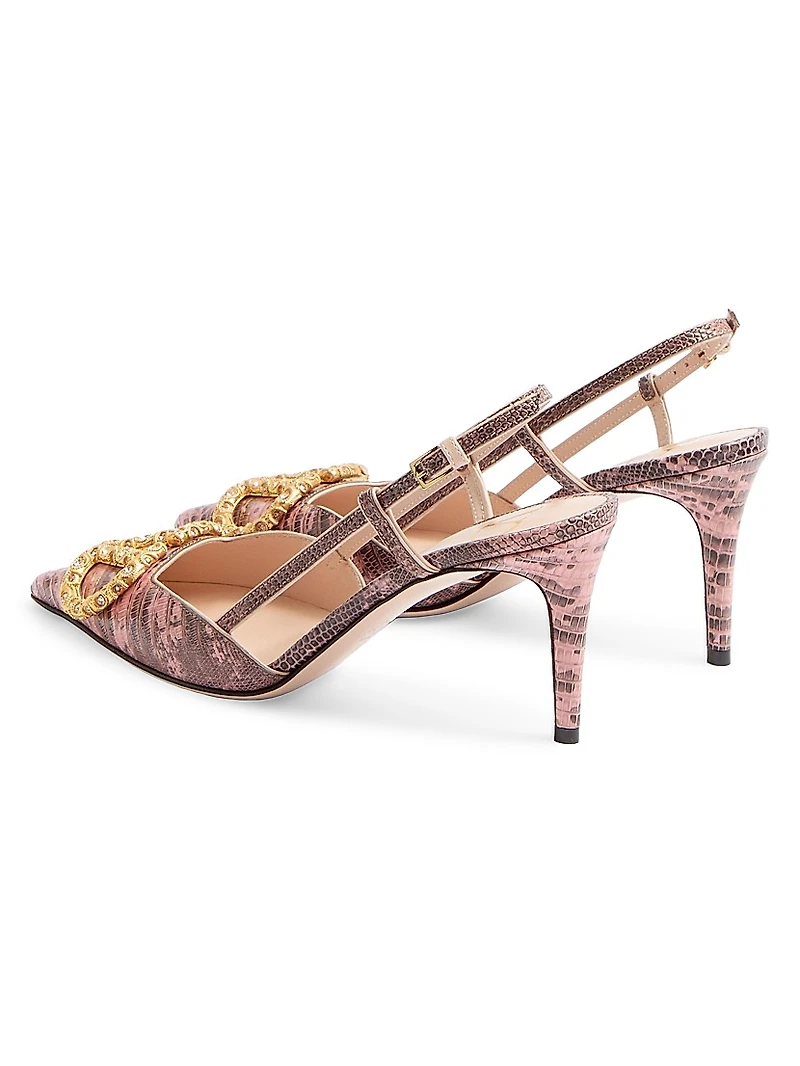 VLogo Signature Slingback Pumps 80MM