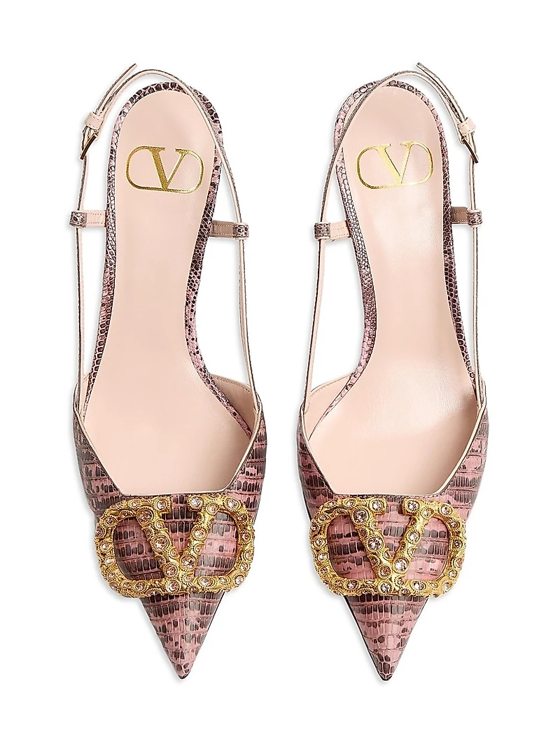 VLogo Signature Slingback Pumps 80MM