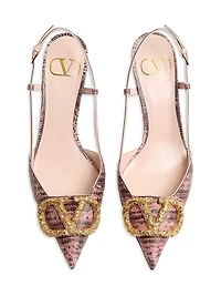 VLogo Signature Slingback Pumps 80MM