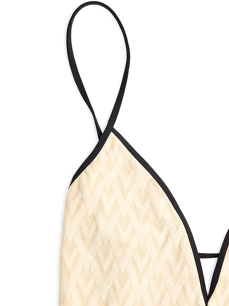 Toute La V Jacquard Swimsuit