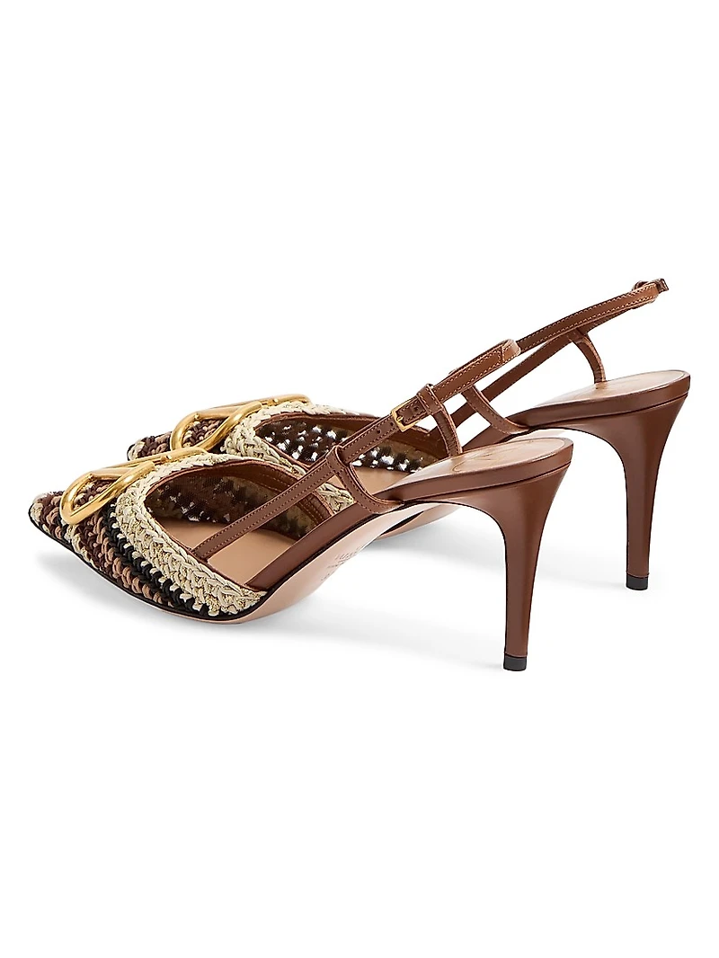 VLogo Signature Slingback Pumps 80MM