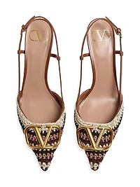 VLogo Signature Slingback Pumps 80MM
