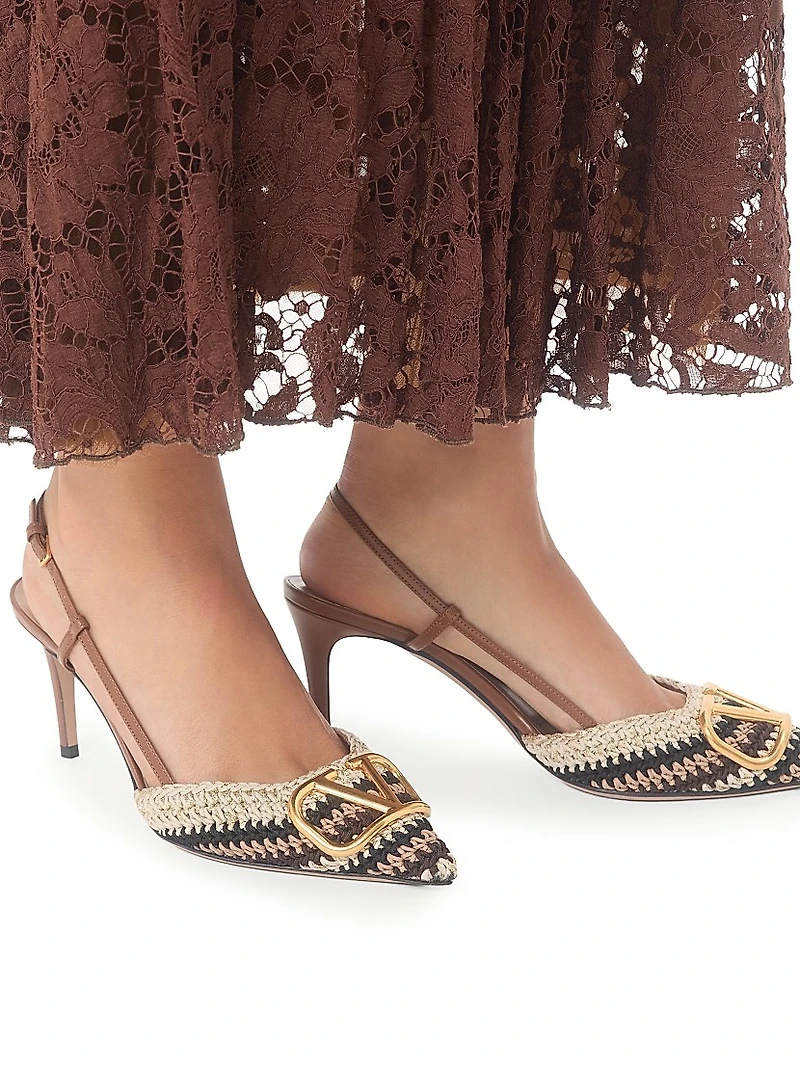 VLogo Signature Slingback Pumps 80MM