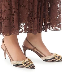 VLogo Signature Slingback Pumps 80MM