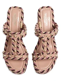 Rockstud Wedges Calfskin 90MM