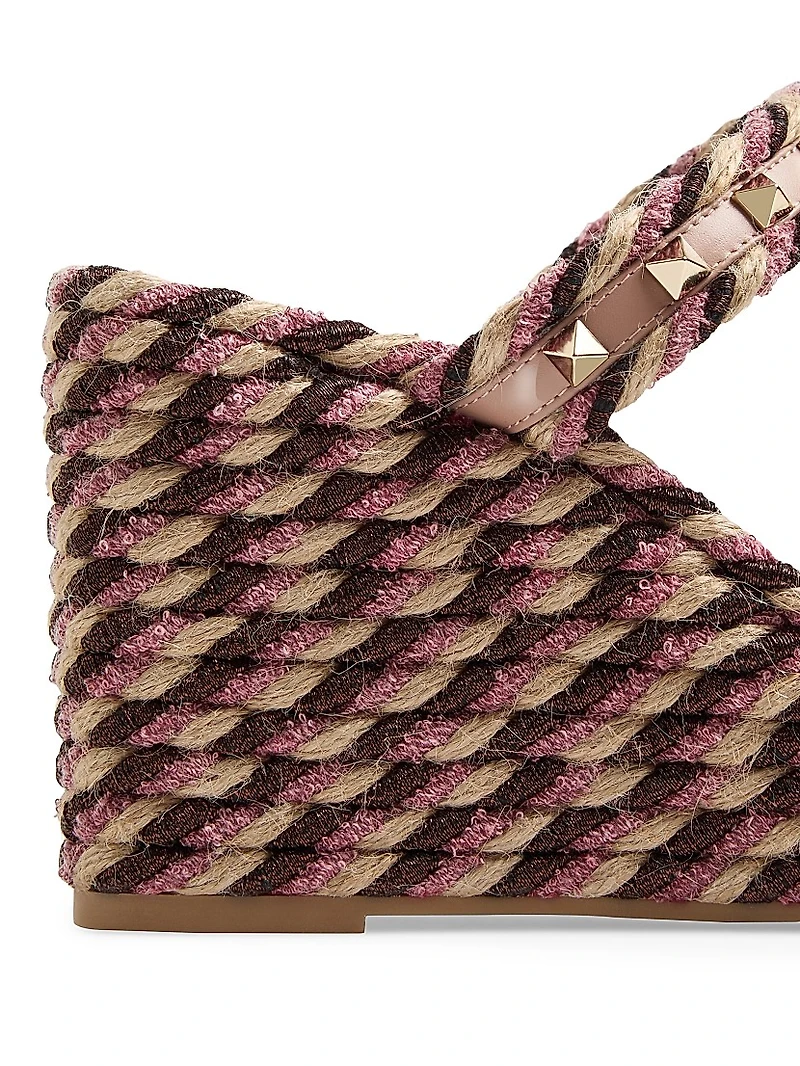 Rockstud Wedges Calfskin 90MM