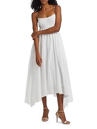 Rachel Cotton Voile Fit & Flare Midi-Dress