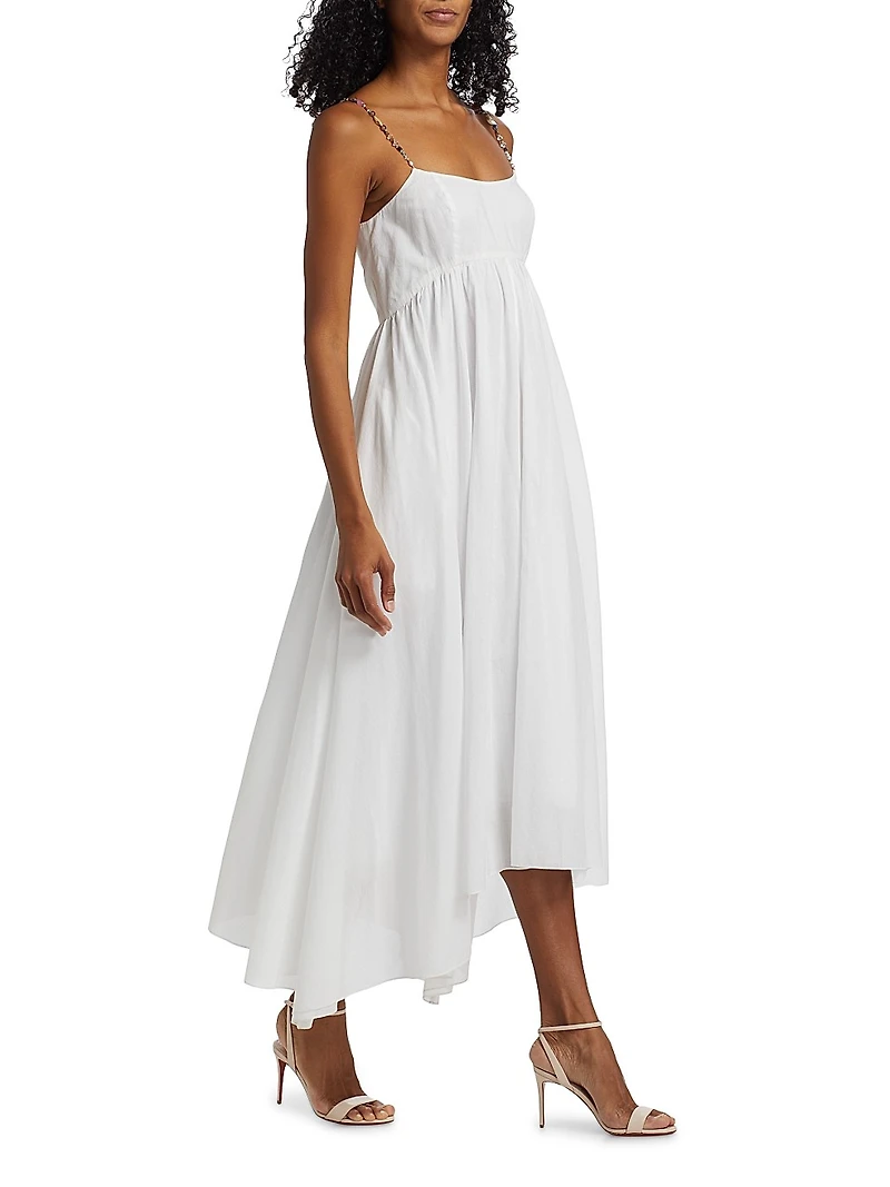Rachel Cotton Voile Fit & Flare Midi-Dress